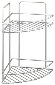 Mensola da bagno angolare a parete con due piani Refl - Metaltex