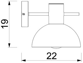 Applique ESTATE MINI 1xE27/15W/230V nero
