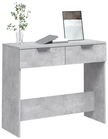 Tavolino da salotto grigio cemento 90x36x75cm legno multistrato