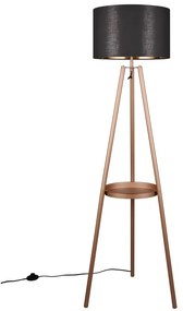 Lampada da terra marrone con ripiano (altezza 152 cm) Colette - Trio