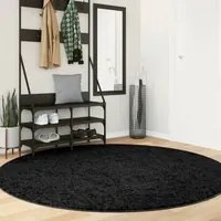 Tappeto Shaggy a Pelo Lungo Moderno Nero 200 cm 375291