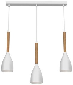 Lampadario su filo MUZA NEW 3xE27/60W/230V bianco