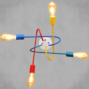 Lampadario LED da soffitto per bambini OXFORD 4xE27/10W/230V