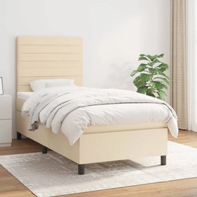 Giroletto A Molle Con Materasso Crema 100x200 Cm İn Tessuto /