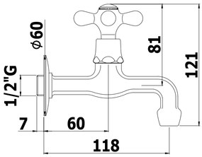 Paffoni Iris Irv209 Rubinetto Prolungato 1/2"G Cromato