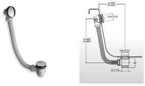 Bruckner - Set da bagno CLICK-CLACK bianco/cromo lucido