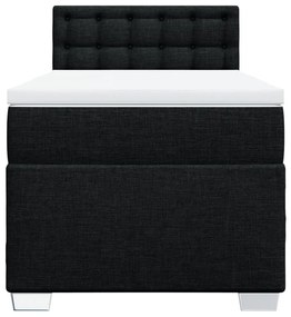 Giroletto a molle con materasso nero 100x200 cm in tessuto
