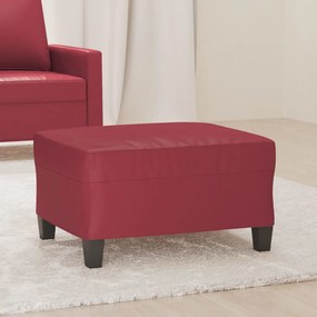 Poggiapiedi Rosso Vino 70x55x41 Cm İn Similpelle /