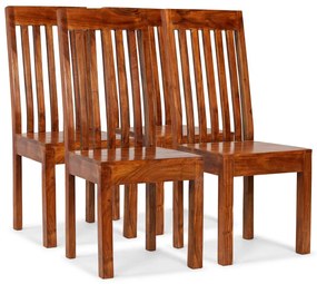Sedie Da Pranzo 4 Pz İn Legno Massello Moderne /
