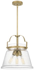 Lampadario Contemporaneo Wimberley Acciaio Ottone Antico 3 Luci E27