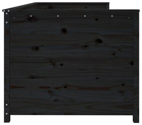 Dormeuse Nera 100x200 cm in Legno Massello di Pino