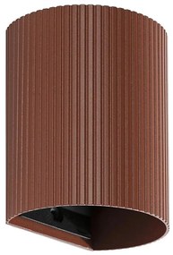 FARO 40529 - Applique SOLE 1xGU10/8W/230V color mattone ondulato arrotondato