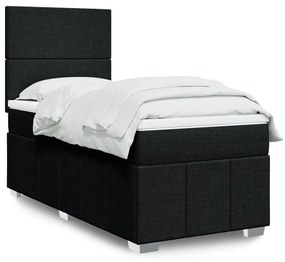 Giroletto A Molle Con Materasso Nero 100x200 Cm İn Tessuto /