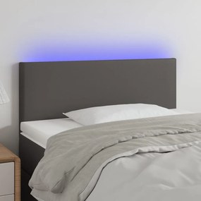 Testiera Grigio A Led 90x5x78/88 Cm İn Similpelle /