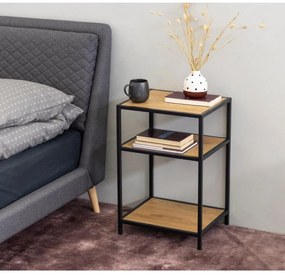 Comodino nero Seaford - Actona