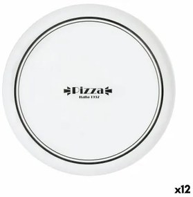 Piatto per Pizza Luminarc Firend's Time Bistro Bianco Nero Vetro Ø 32 cm (12 Unità)