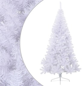 Albero Di Natale Artificiale Metà Con Supporto Bianco 210cm Pvc /