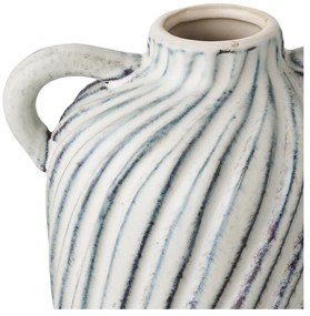 Vaso azzurro in ceramica (altezza totale 22 cm) Mimi – House Nordic