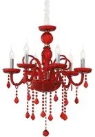 Lampada sospensione Giudecca SP6 Rosso - D 580 x H 900-1350 mm