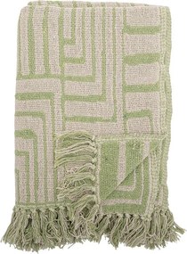 Coperta verde in misto cotone 130x155 cm Velva – Bloomingville