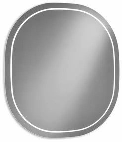 Specchio da bagno sagomato HELIOS 90 cm con LED frontale 4000K