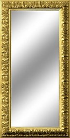 Specchio rettangolare in legno oro 96 x 136 cm