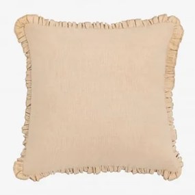 Cuscino quadrato in cotone (40x40 cm) Arassu Beige Semoline - Sklum