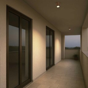 Applique da soffitto IP54 GU10 in Alluminio e Vetro - Corten