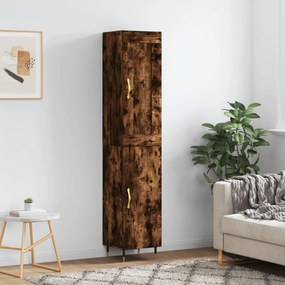Credenza Rovere Fumo 34,5x34x180 Cm İn Legno Multistrato /