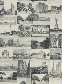 Tapete New York Postcard von Ralph Lauren - Black