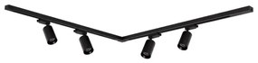 Faretto per sistema a binario PIPE 4xGU10/10W/230V nero