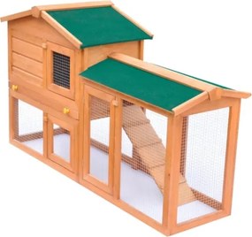 Conigliera all'Aperto Gabbia Animali Piccoli Casetta in Legno