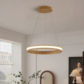 Brilagi - Lampadario LED a sospensione con cavo UMEA WOOD LED/30W/230V Ø 40 cm, in legno di caucciù