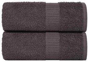 Asciugamani Ospiti 2 Pz Antracite 30x50 Cm 360 G/m² 100% Cotone /