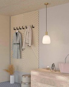 Lampadario Glamour Manzanares oro paralume bianco E27 Ø22.5cm EGLO