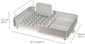 Scolapiatti in metallo argentato Extend - Joseph Joseph