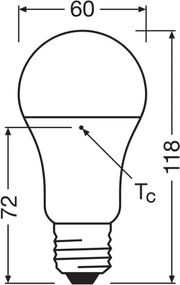 Set da 3 lampadine LED in plastica riciclata A100 E27/14W/230V 4000K - Osram