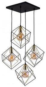 TK Lighting 2778 - Lampadario a sospensione con filo ALAMBRE 4xE27/60W/230V