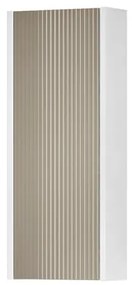 Pensile bagno Niwa laccato opaco bianco con vetro sabbia, 1 anta apertura da sinistra P 17 x L 30 x H 78.5 cm