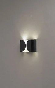 Flos Foglio Lampada da parete 37x21 a luce diretta indiretta e parzialmente diffusa in acciaio nero