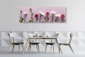 Stampa su tela – Composizione di crisantemi rosa