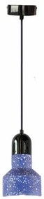 Lampadario a sospensione con filo TERRAZZO 1xE27/60W/230V diametro 12 cm blu