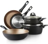 Batteria 7 pezzi Rocks nero e champagne