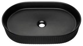COMAD BEYOND 3 BLACK (E-6531) - Lavabo da appoggio BEYOND 56x36 cm nero opaco
