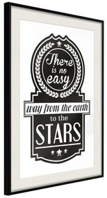 Poster  Way to the Stars  Cornice Quadri Cornice nera con pass-partout, Larghezza x Altezza Home decor 20x30