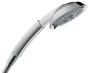 Soffione doccia HANSGROHE Raindance Classic 100 3j in abs cromo spazzolato L 11.9 cm anticalcare 3 getti