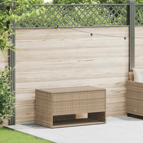 Scatola Per Cuscini Da Esterno Beige 100x55x55,5 Cm Polyrattan /
