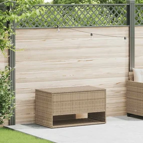 Scatola Per Cuscini Da Esterno Beige 100x55x55,5 Cm Polyrattan /