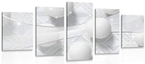 Quadri 5 pezzi – Lusso bianco