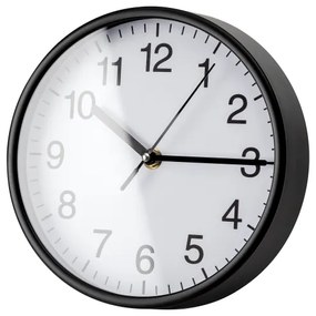 Orologio da parete Ø 20 cm 1xAA nero/bianco